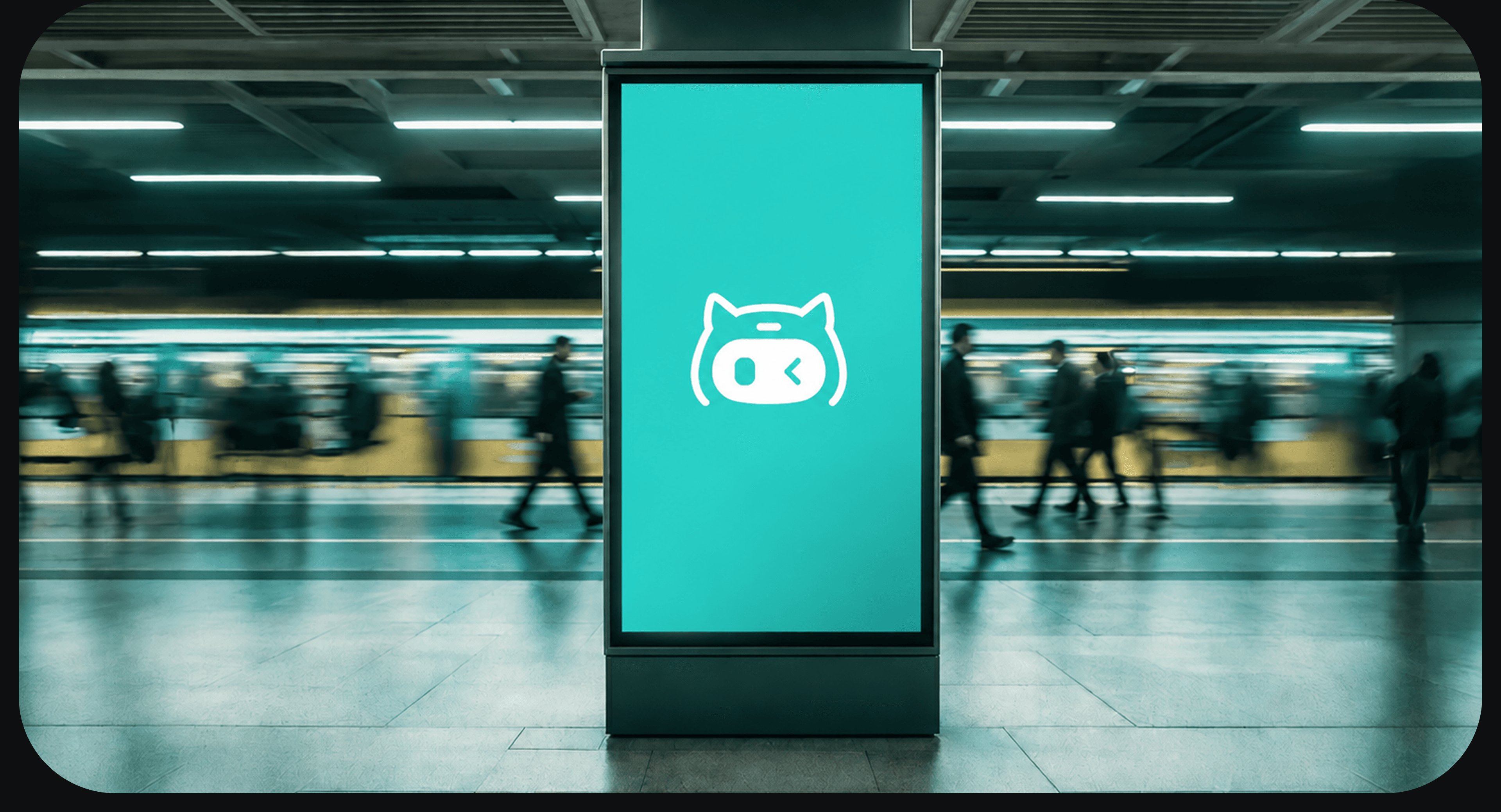 KEENON digital advertising in a transit environment